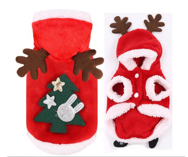 Santa Claus Hooded Coat for Small Dogs