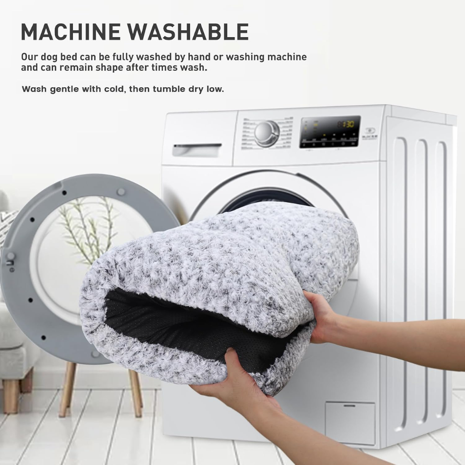 Machine washable crate bed