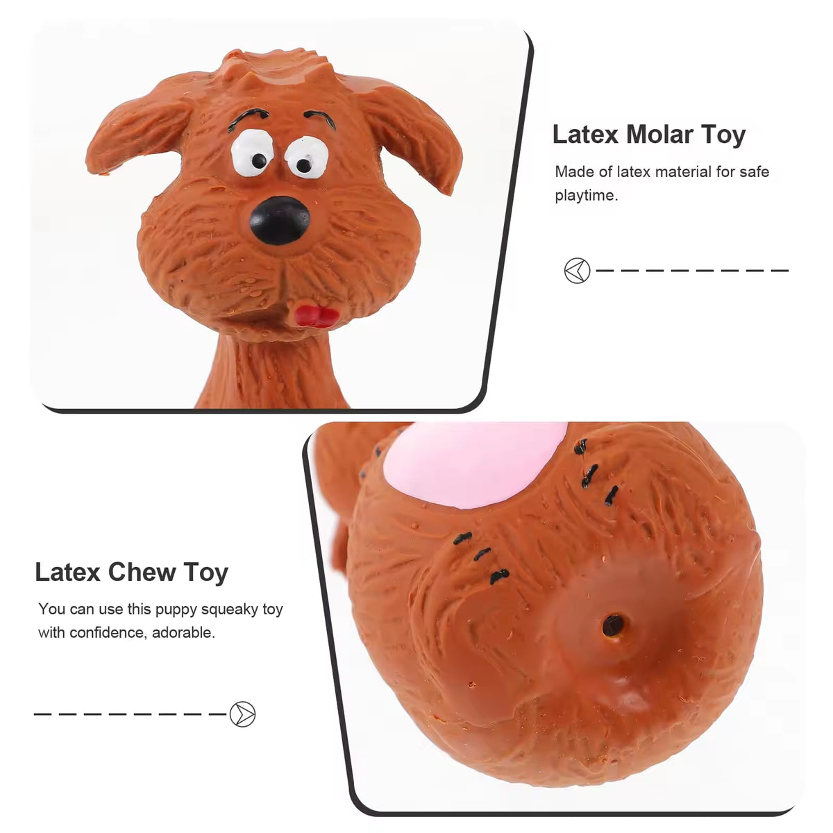 Squeaky Latex Animal Dog Toys – 4 Pack