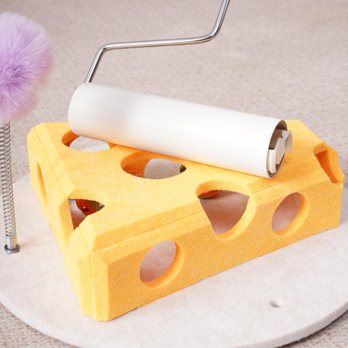 Cat Puzzle Box with Balls & Spring Wand