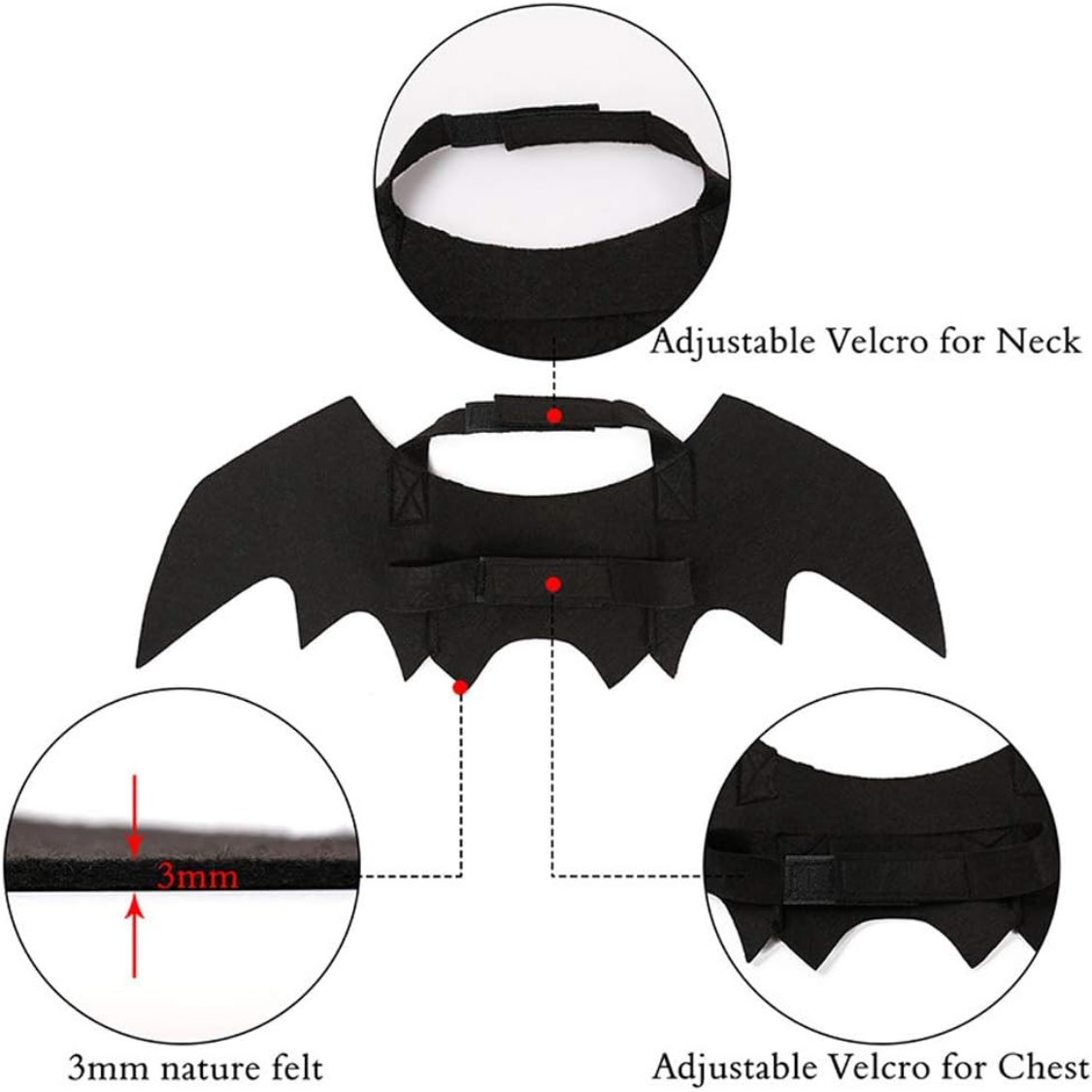 Halloween Bat Wings Costume for Cats & Small Dogs