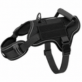 No-pull tactical dog harness with handle - Black
