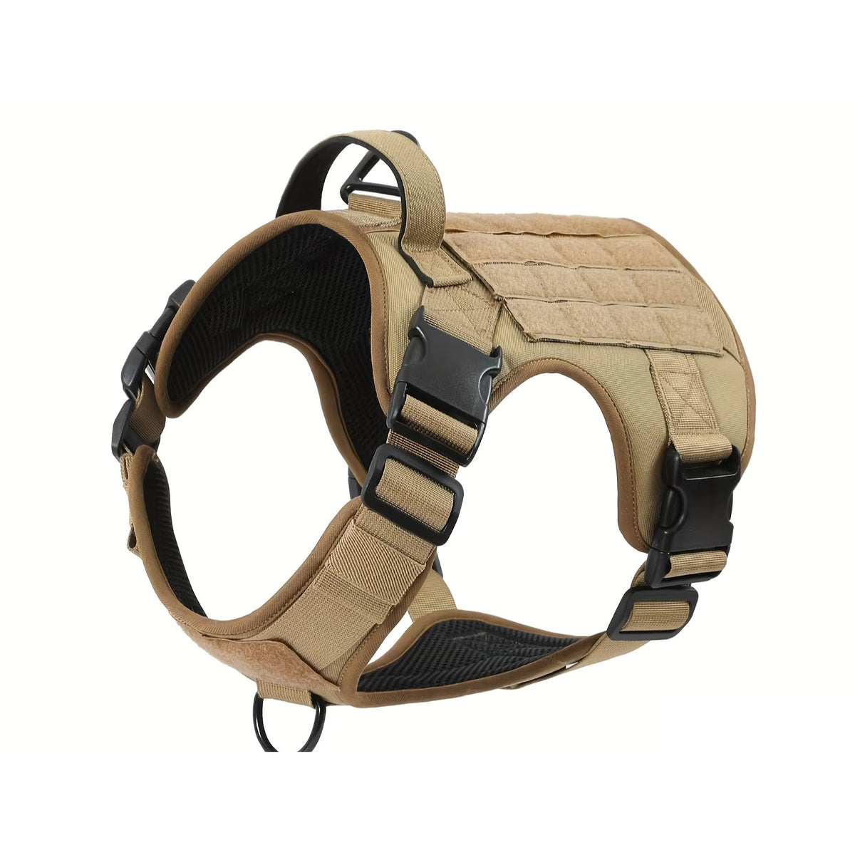 Tactical no-pull dog harness with handle - Tan